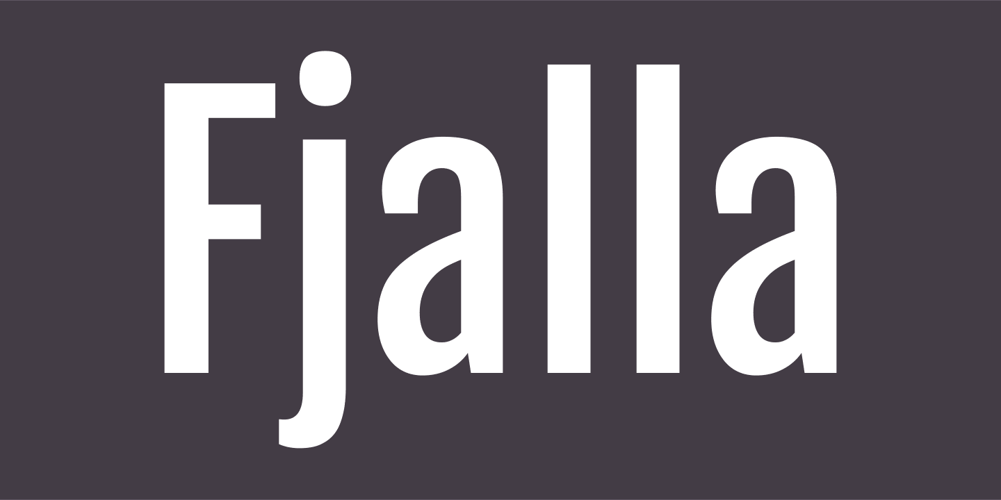 Ejemplo de fuente Fjalla